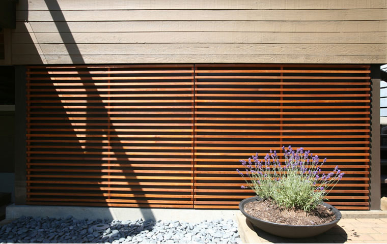 modern cedar trellis