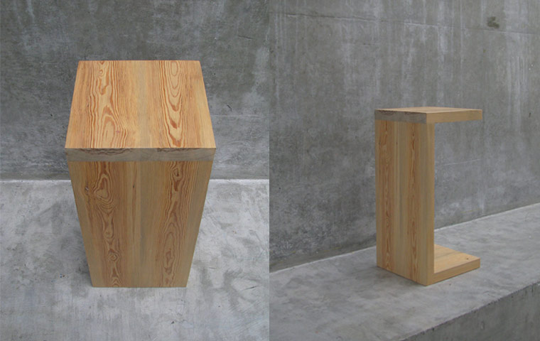 modern wood side table